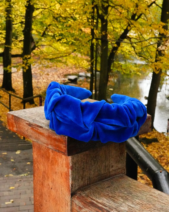 Opaska marszczona ROXY Velvet Chaber Royal Blue