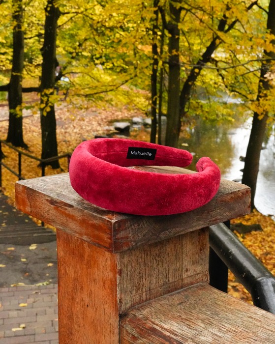Opaska z pianką SOFA Velvet Rubin \ Red Wine
