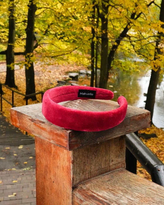 Opaska płaska LUNA Velvet Rubin \ Red Wine