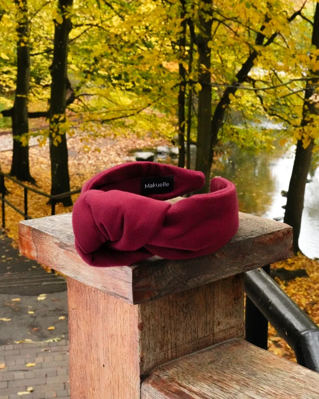 Opaska supełek ROSA Bordo